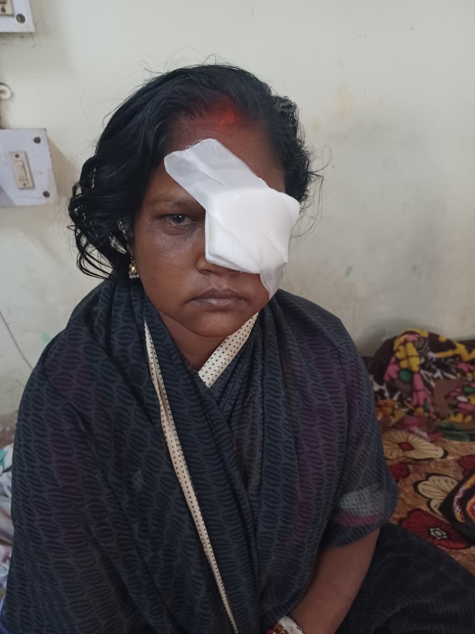 Sunita Mahato from Nangi, Patient with successful eye surgery